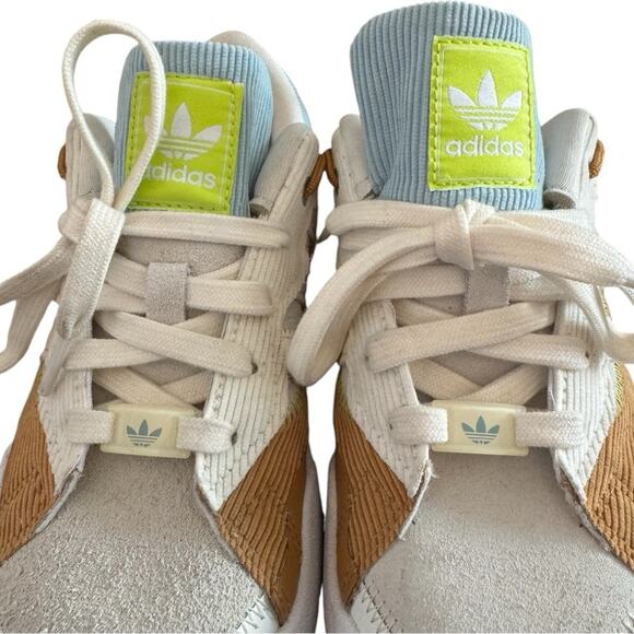 Adidas Originals Rey Galle W Shoes White/Cream/Brown/Blue GX0432 Girls’ Size 5 - Picture 5 of 14